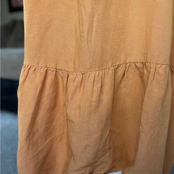 Astr Mustard Puff Sleeve Midi Dress - Picture 15 of 16